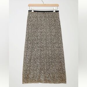 Anthropologie Maeve Anina Shimmer Midi Skirt